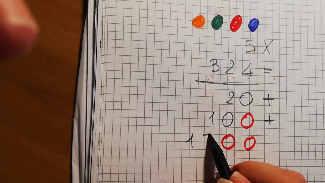 MOLTIPLICAZIONE IN COLONNA A TRE CIFRE