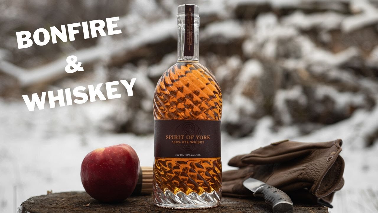 Cozy Bonfire and Whiskey in the Forest