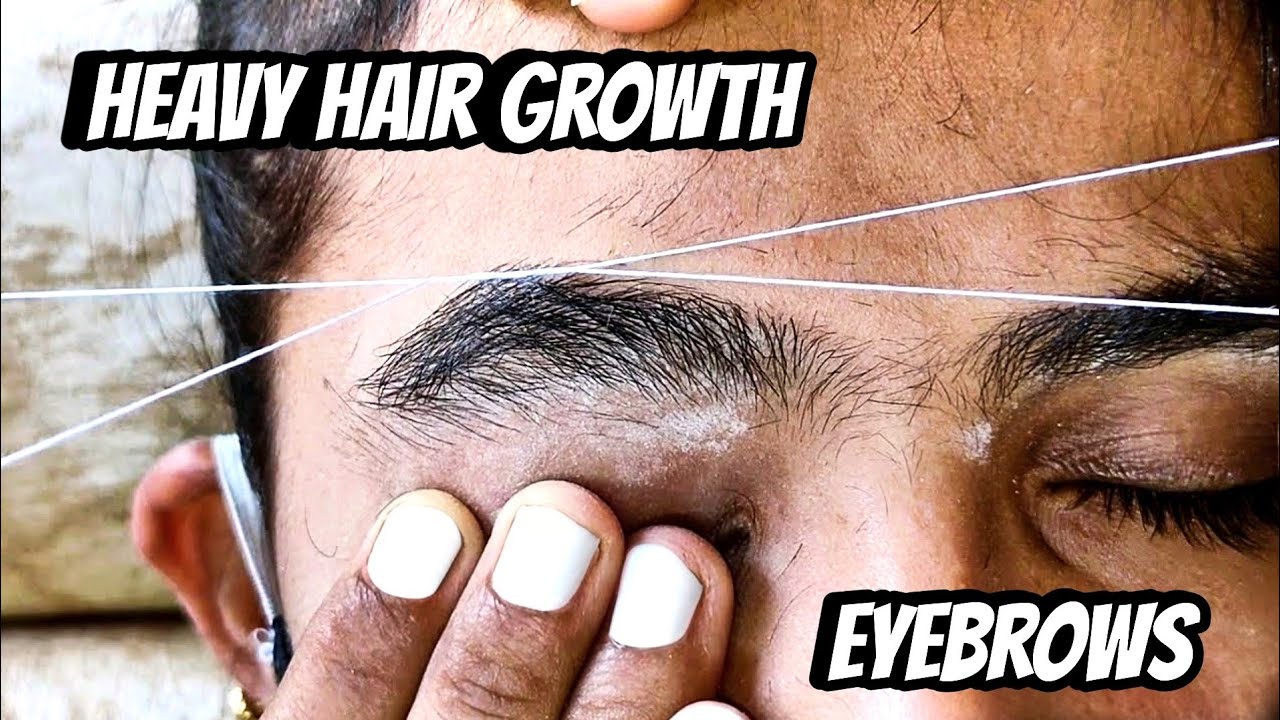 How To Do Eyebrow Threading | Heavy Growth Eyebrows Threading | @RitaBhatia.