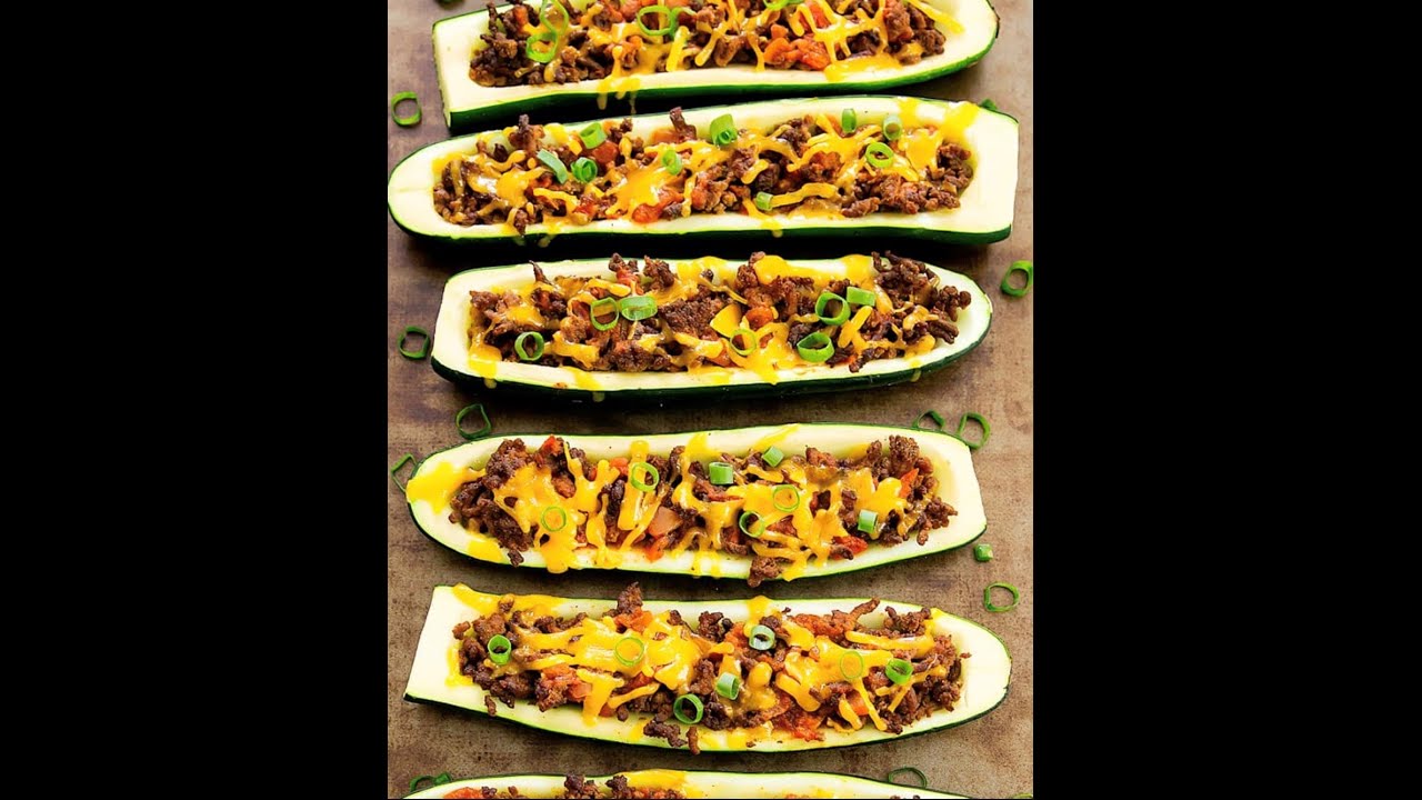 Zucchini taco boats