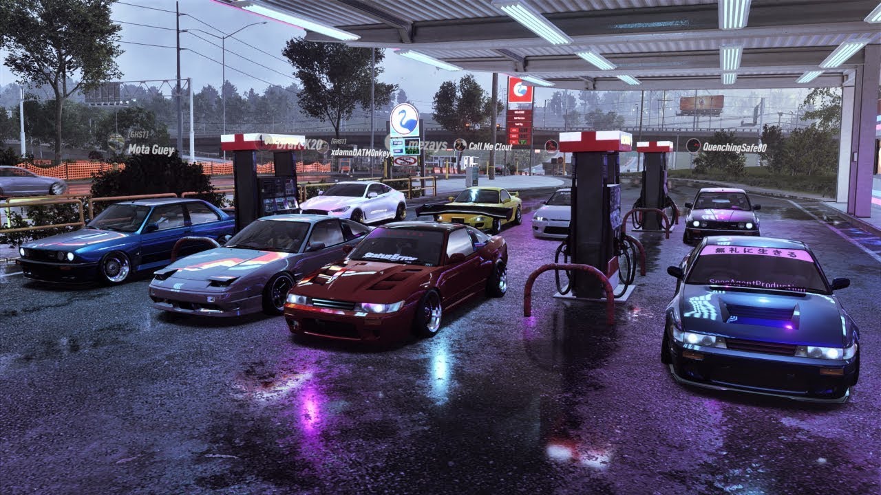 NFS Heat | Sil80 Build / Street/Stance Car Meet - Cruising & Street Racing w/ RX7, S15, Q60, & More