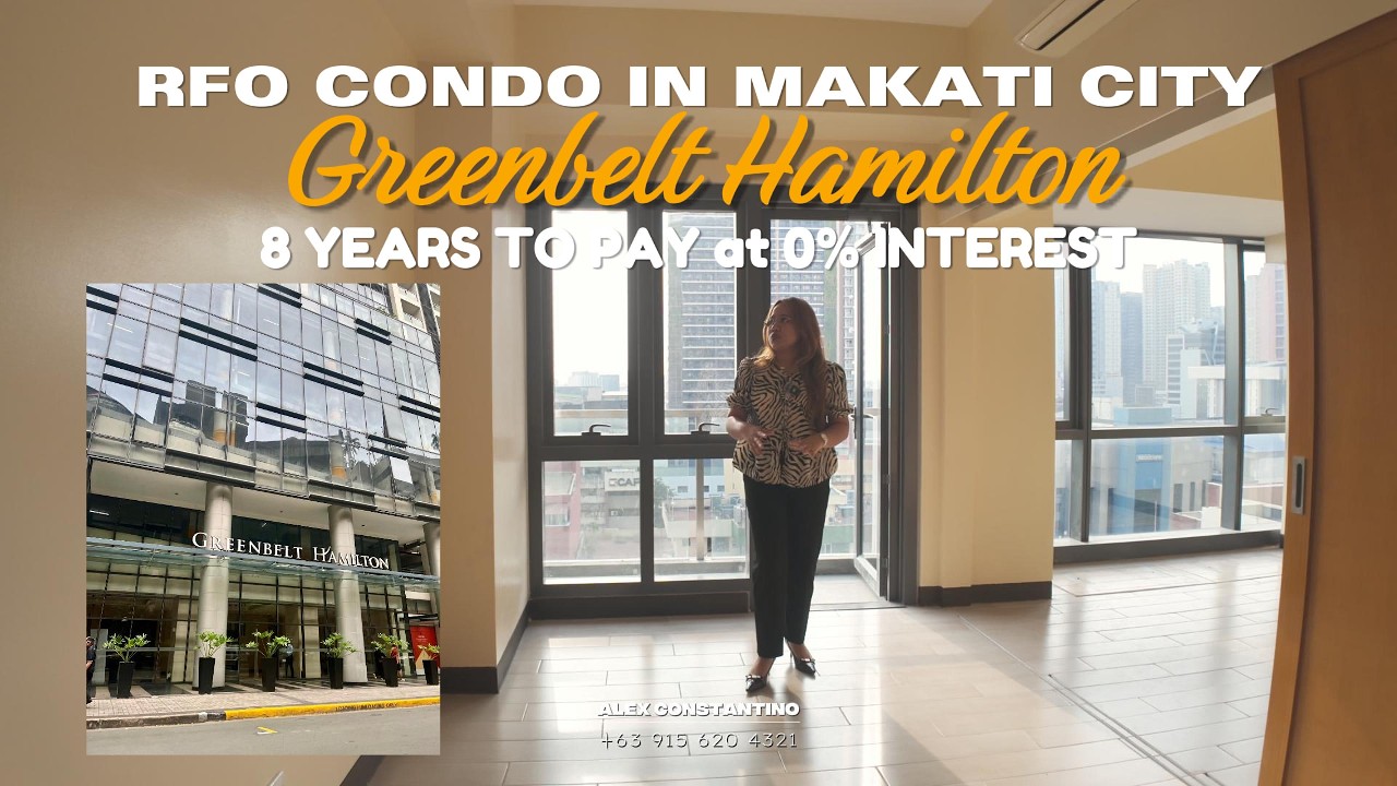 Greenbelt Hamilton RFO Condo in Makati City, Legazpi Street | RENT-TO-OWN 0% Interest for 8 YEARS