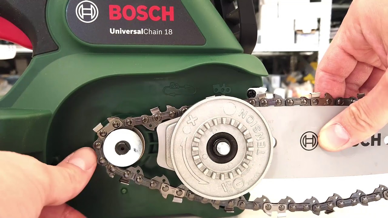 Montaggio dell'elettrosega a batteria BOSCH UniversalChain 18