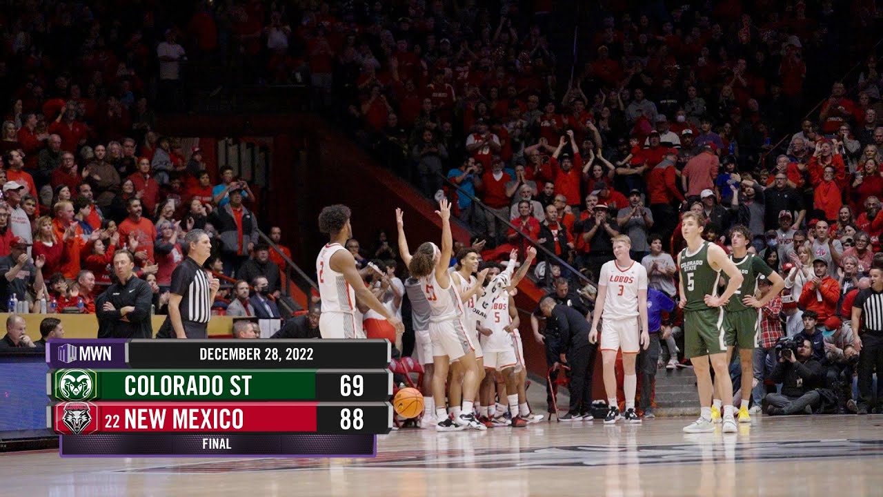 UNM MBB vs. Colorado State Highlights (12/28/2022)