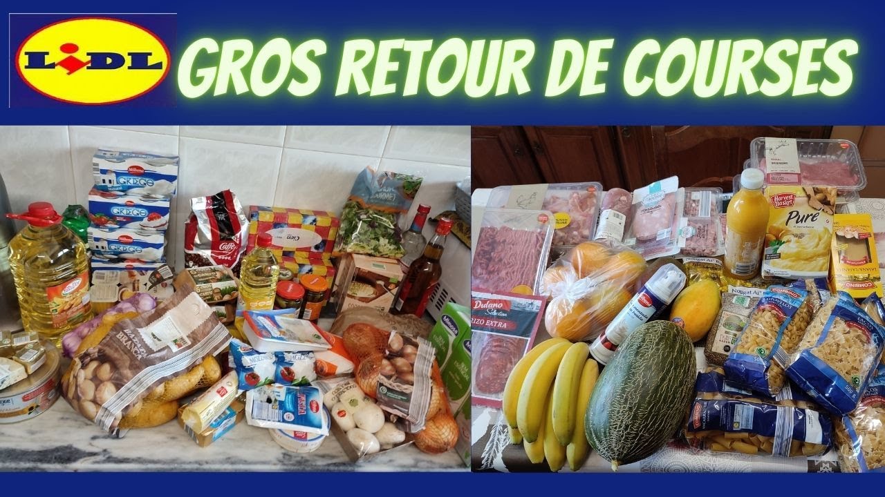 Gros retour de courses Lidl 180 € avec les prix, je refais le plein..