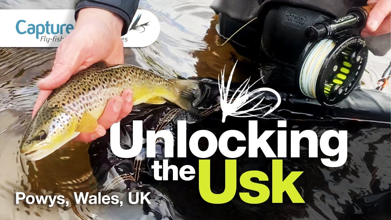 Spring fly fishing action on the River Usk – Wales, UK, 2024