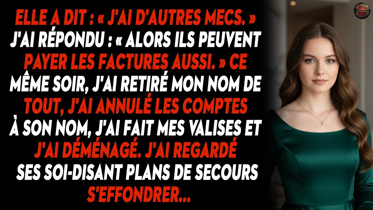 Elle A Dit : «J'ai D'autres Mecs.» J'ai Répondu : « Alors Ils Peuvent Payer Les Factures Aussi. »...