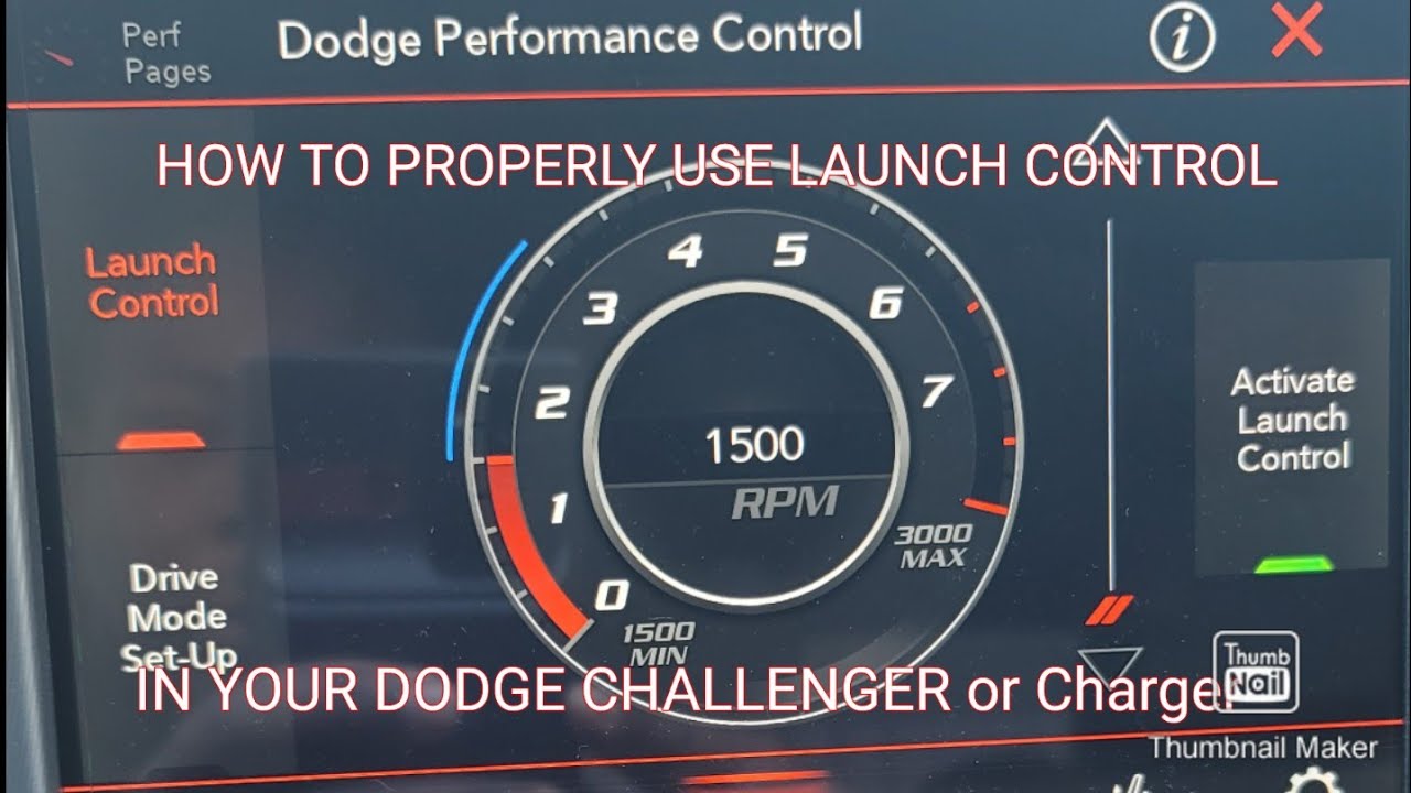 How to properly use LAUNCH CONTROL IN A DODGE CHALLENGER/CHARGER