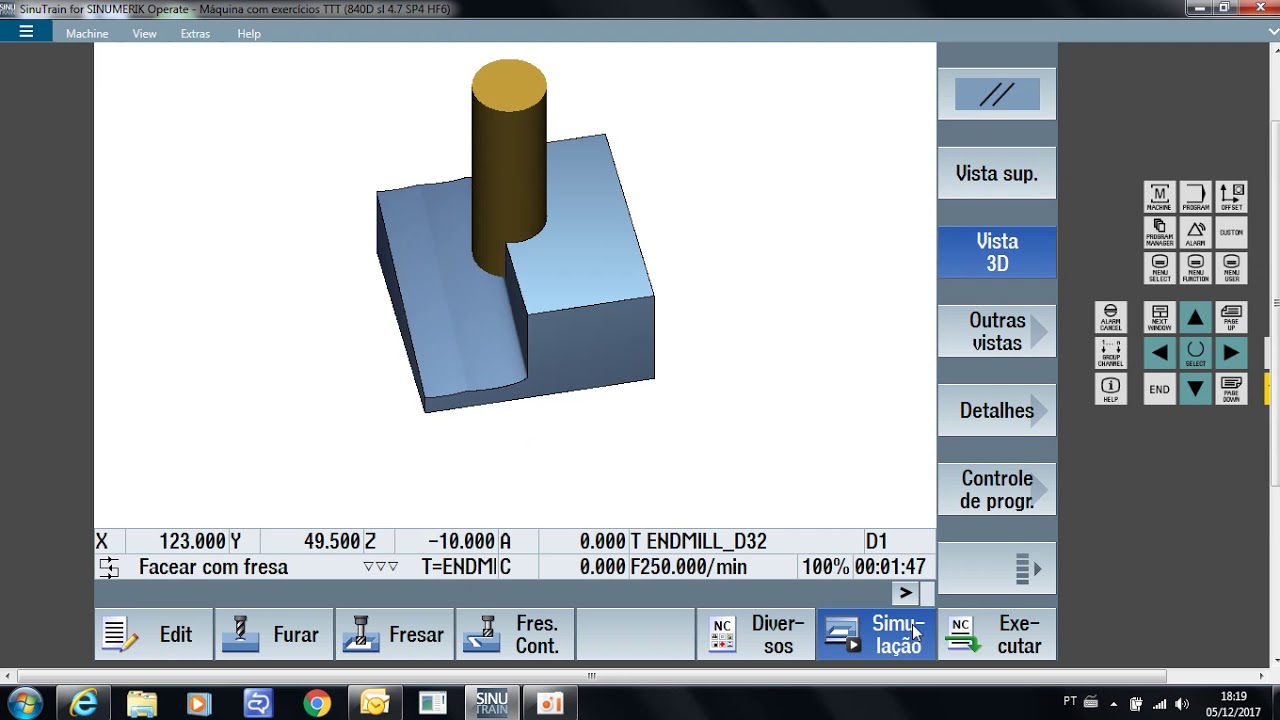 Como utilizar o ciclo 800 do Sinumerik - Transformação cinemática - Eixos inclinados