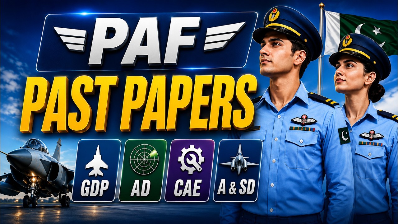 PAF Jobs 2026 Registration | GDP, AD, CAE & Logistics Past Papers | Repeated MCQs & Test Preparation