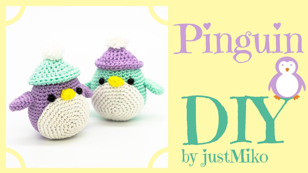 Pinguin mit Mütze häkeln  *Do it Yourself* | Amigurumi by justMiko