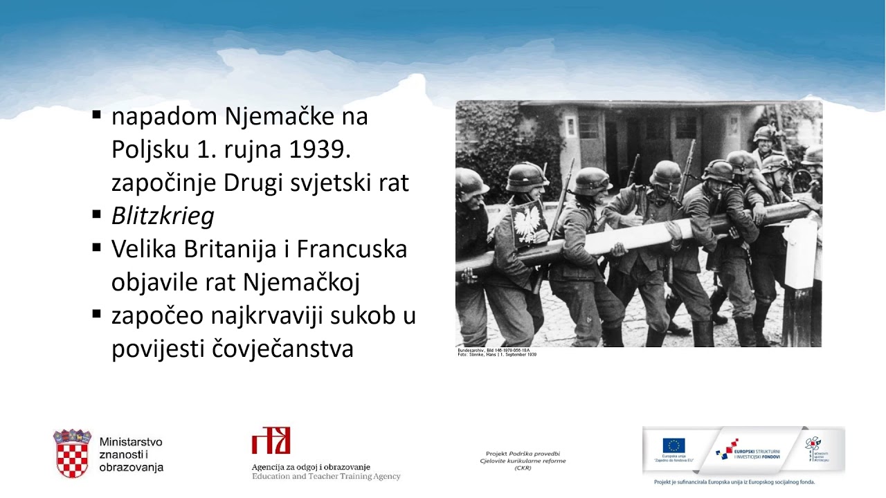Povijest, 4.r. SŠ - Politika popuštanja ,  početak II. svjetskog rata i ratne operacije