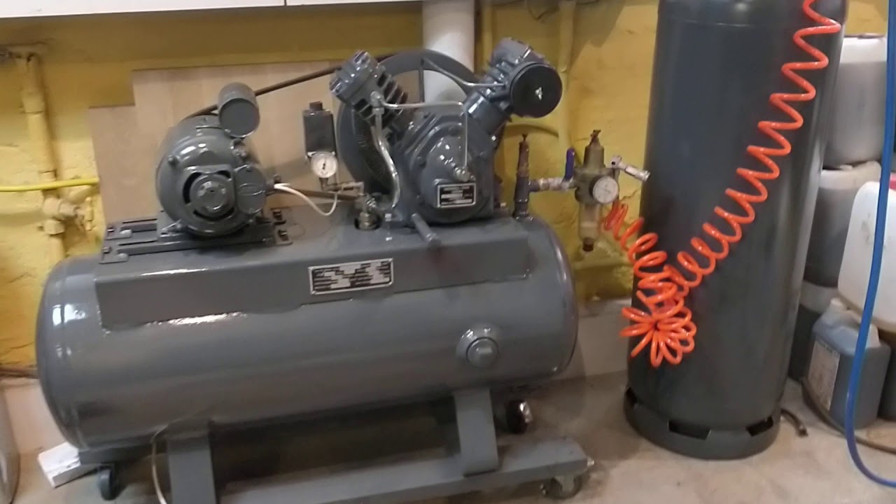 1960's restored Ingersoll Rand 2 stage air compressor.