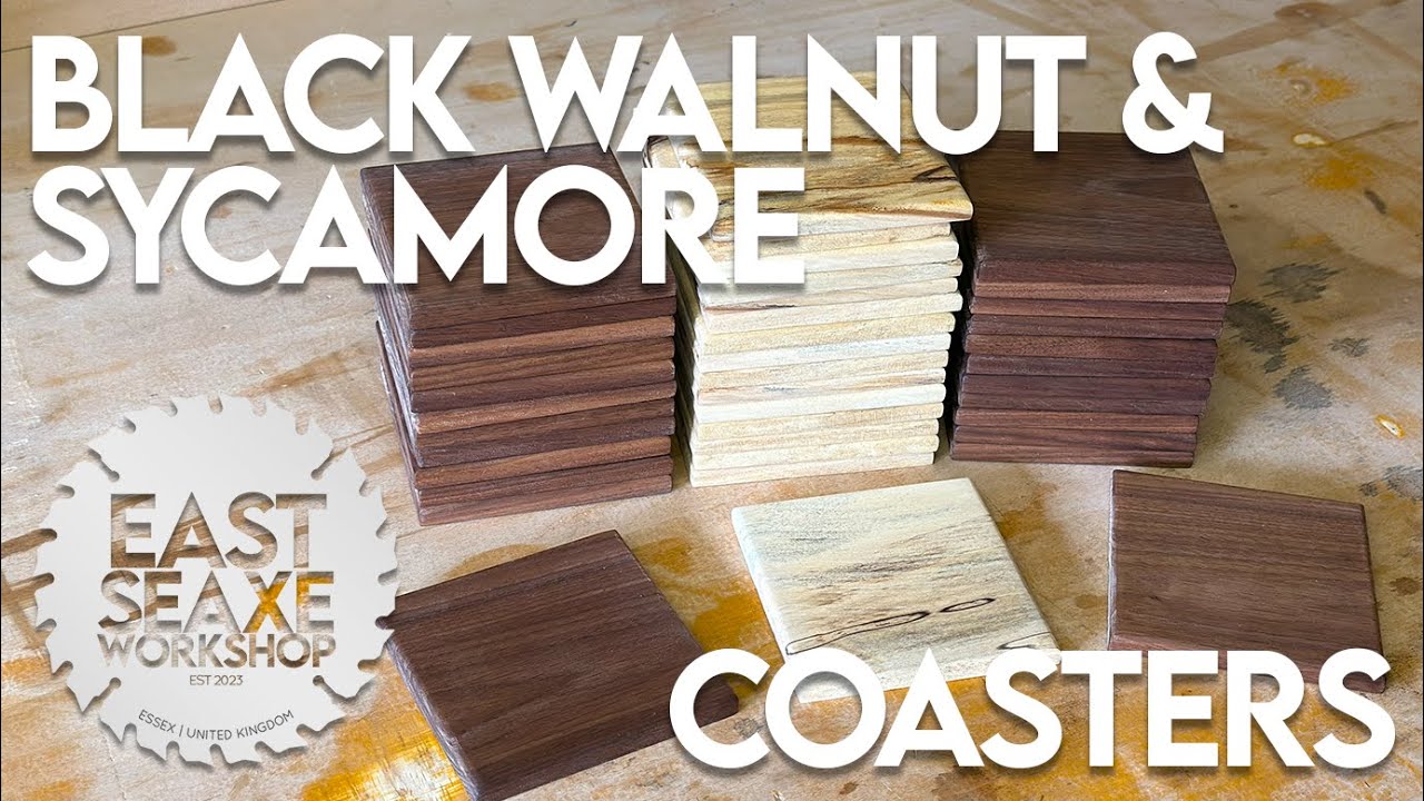 Walnut and Sycamore Coasters: Woodworking Project | East Seaxe Workshop