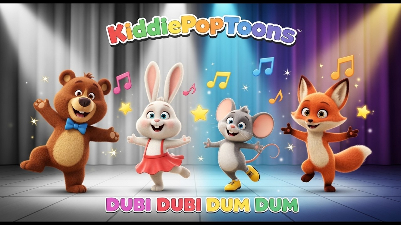 Dubi Dubi Dum Dum With Animals 🦁 🐼 🐮 VIRAL Kids Dance Song | Nursery Rhyme & Dance Song for Kids
