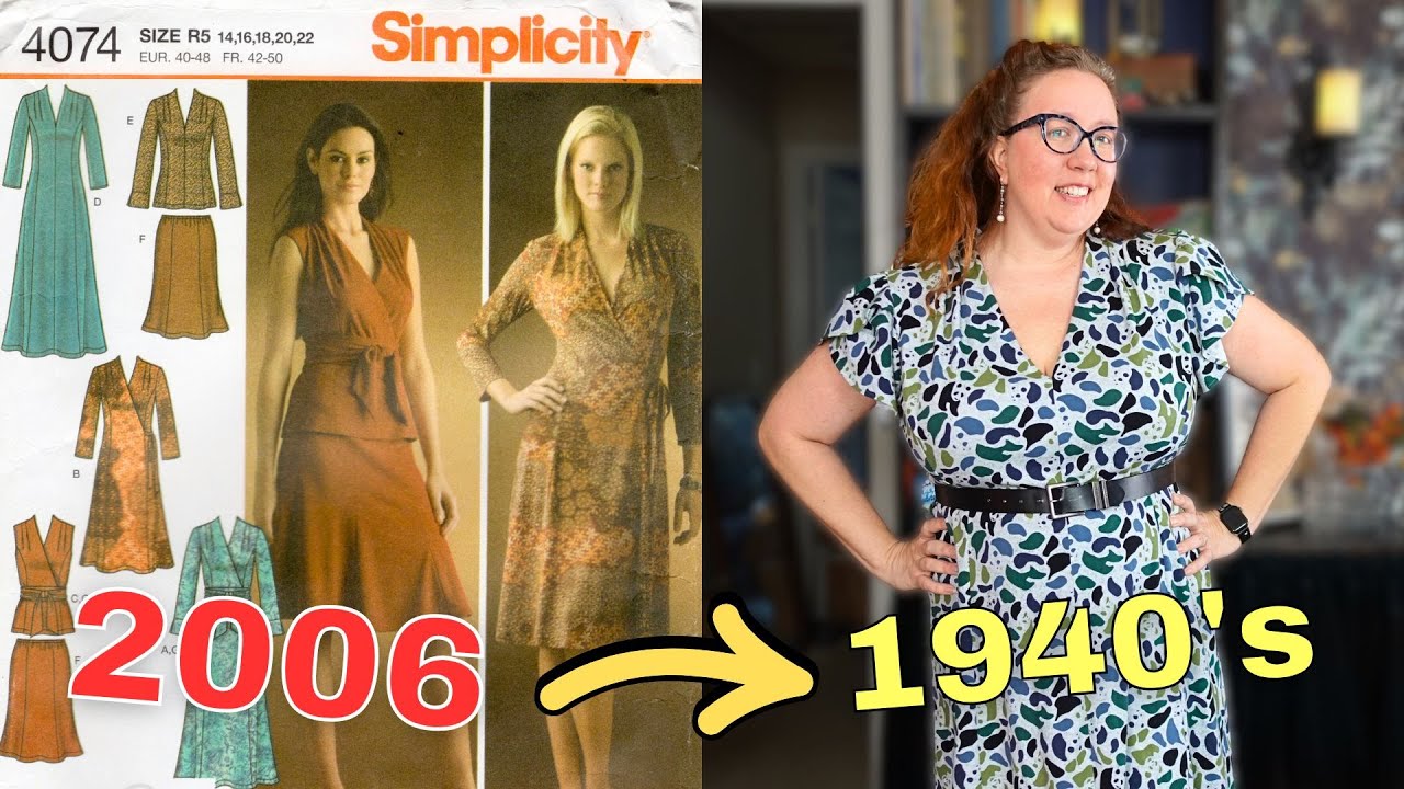 I ✨ACCIDENTALLY✨ made a 1940's Dress out of a MODERN pattern || With @juliancreates