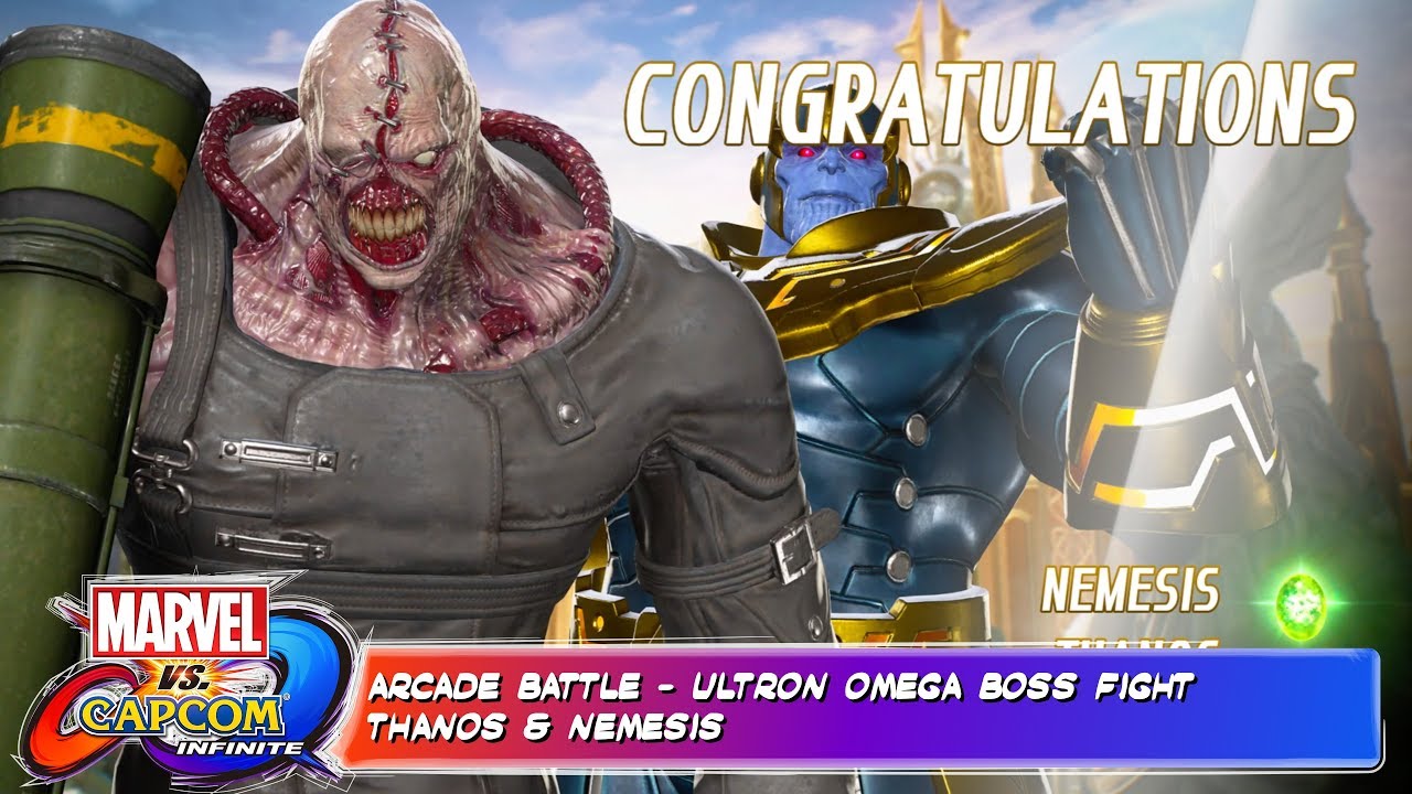 Marvel vs Capcom Infinite - Thanos & Nemesis vs Ultron Omega End Boss Fight
