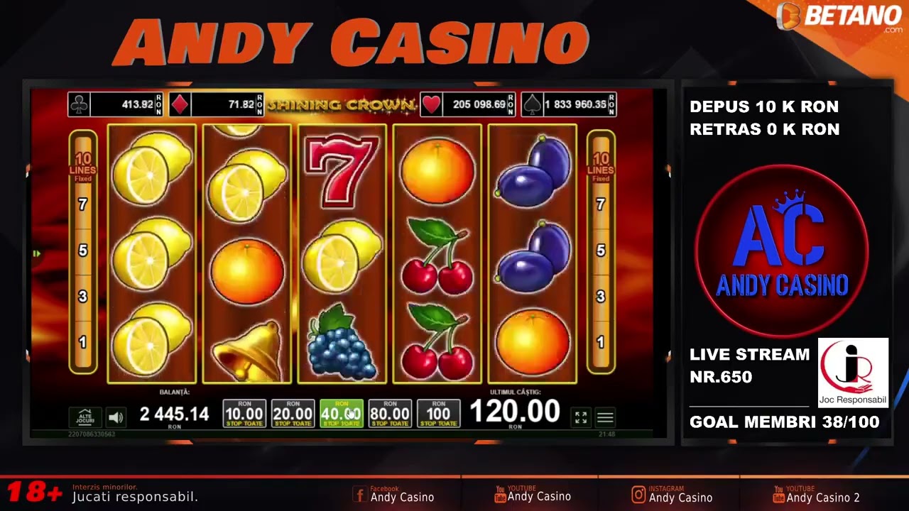 SHINING CROWN 3 LINII DE SEPTARI 3 LINES 77777 ULTRA MEGA BIG WIN MIZA 40 RON