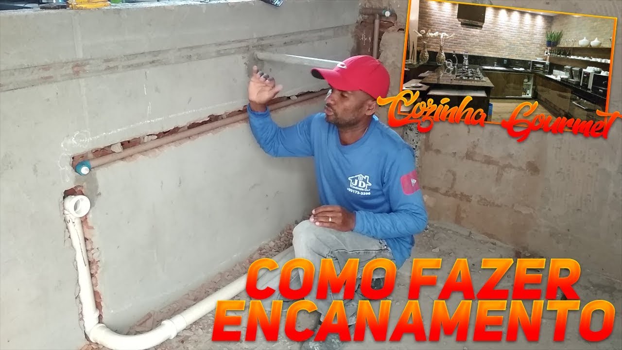 Fazendo encanamento de &aacute;gua e esgoto para Cozinha Gourmet