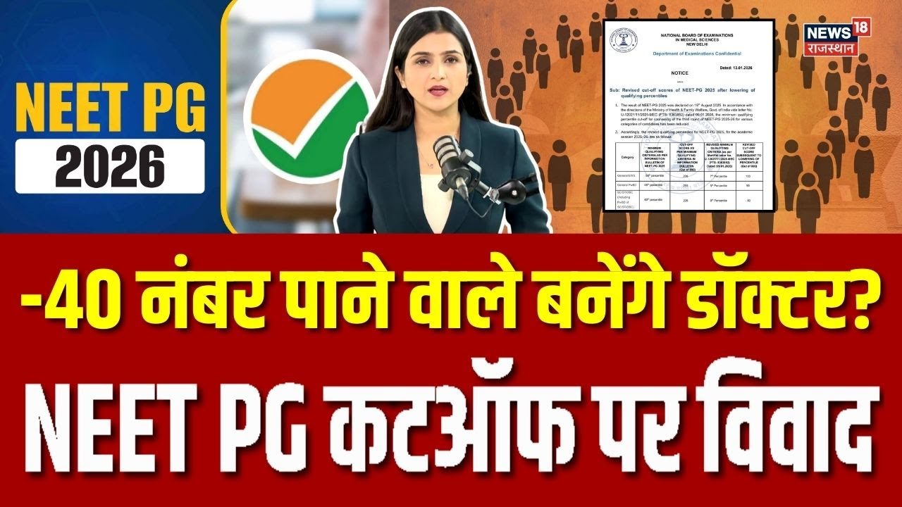 NEET PG Cutoff Controversy : शून्य से भी कम नंबर, फिर भी बनेंगे डॉक्टर |NEET PG 2026 |Top News |N18V