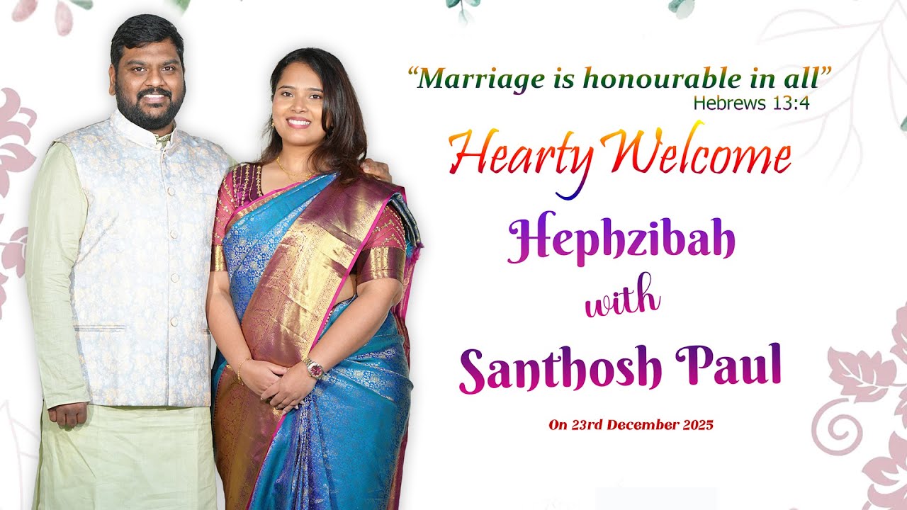 Hephzibah with Santhosh Paul II  23rd December 2025  at IST 05:00 PM  II
