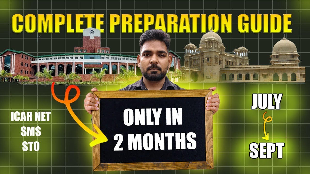 ICARNET 2025 ICAR NET/SMS/STO सिर्फ 2 महीने में कैसे करें? 🔥 July to Sept Full Strategy! #examtips 