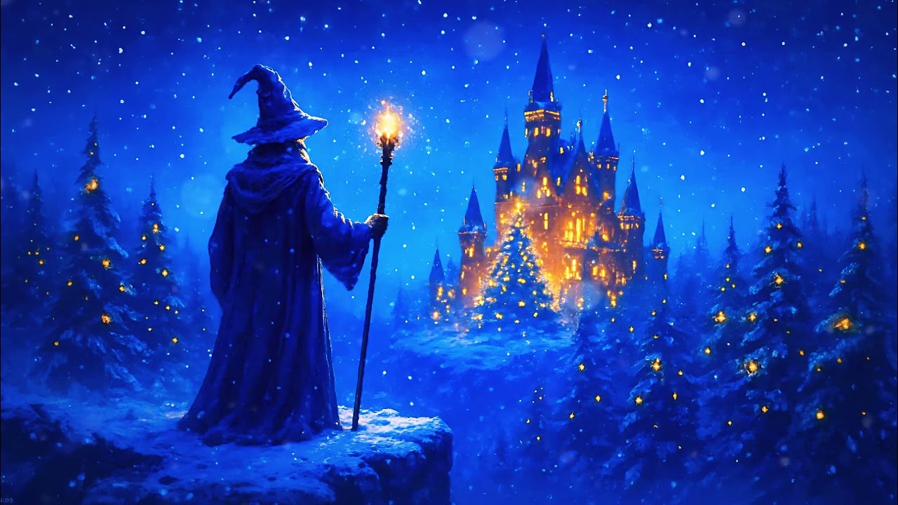 Winter Wizard at Snowy Castle | 1 Hour Mystical Fantasy Ambience for Work, Study, Sleep & Relaxation