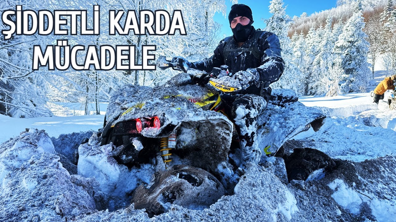 KARDA ATV İLE ZORLU MÜCADELE ❄️ - KAR SAVAŞI BAŞLADI 🚀 ATV KAR OFF ROAD
