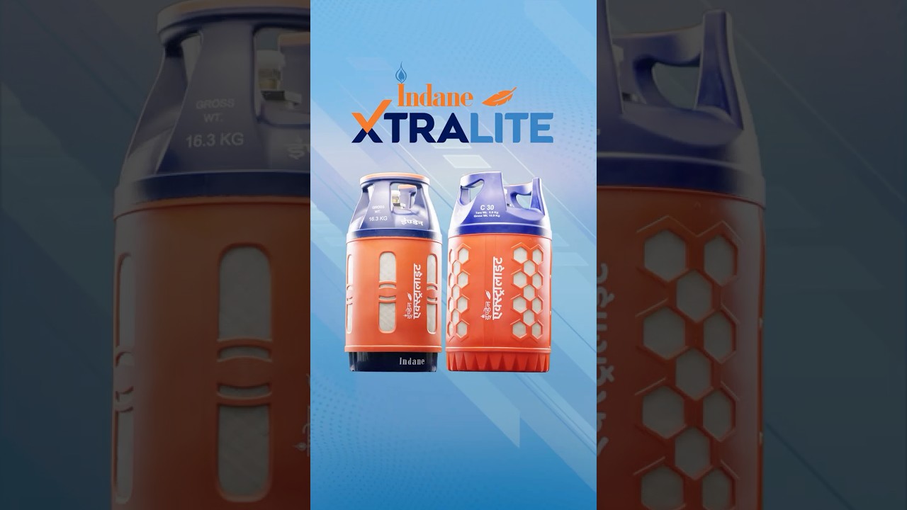 Why Everyone&rsquo;s Switching to Indane Xtralite Cylinder! | Safe, Light & Rust-Free LPG | #ytshorts