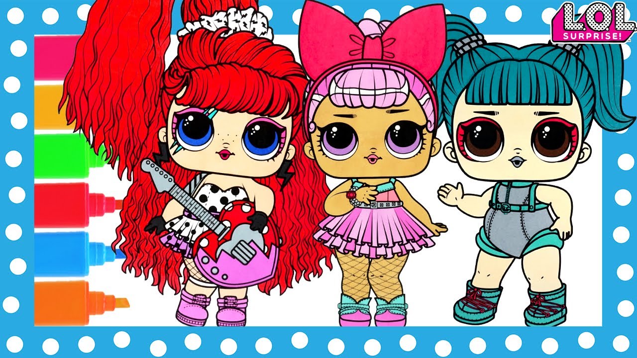 LOL Surprise Dolls Coloring Remix HairFlip Radical QT, Present Surprise Pearl QT | HAPPILY SNOWBALL
