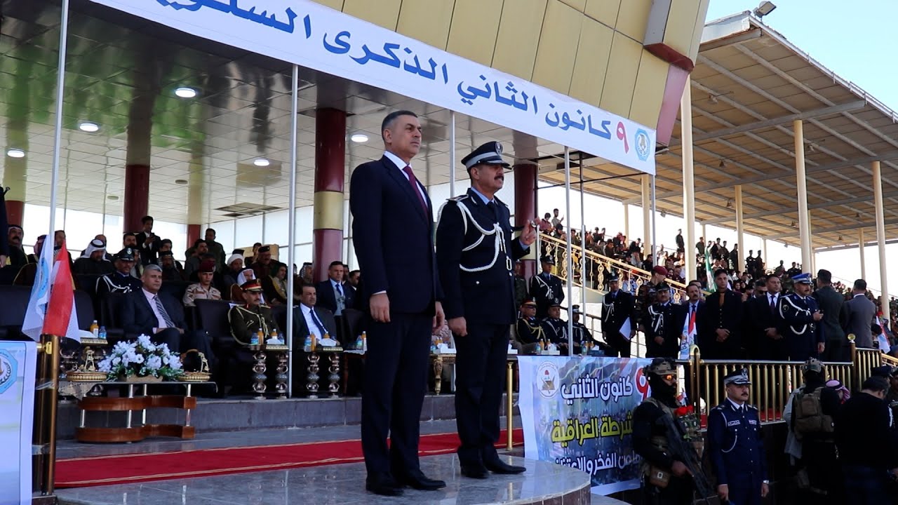 في عيدها الـ 102 .. شرطة البصرة تنظم استعراضاً عسكرياً #المربد