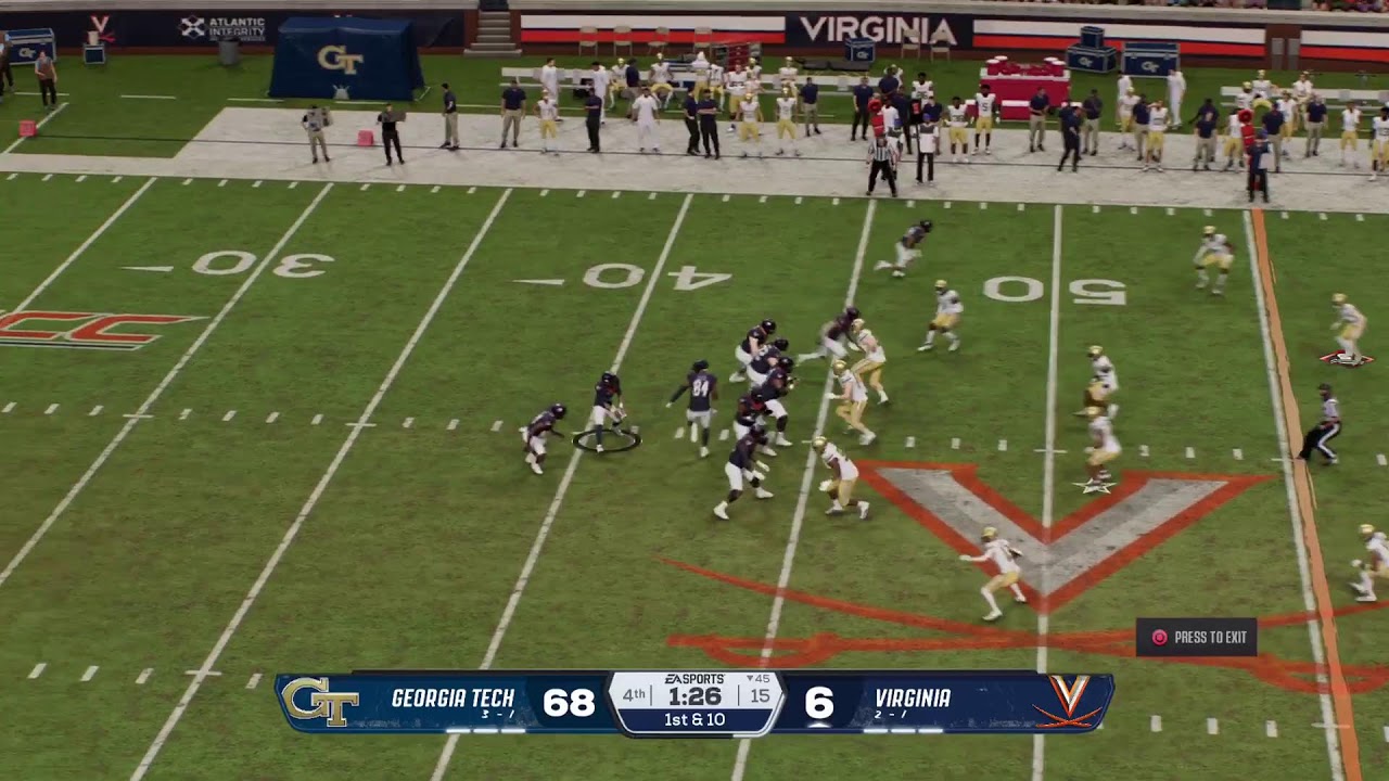Stewartverse NCAA Football - Georgia Tech (3-1) at Virginia (2-1) - Week 5