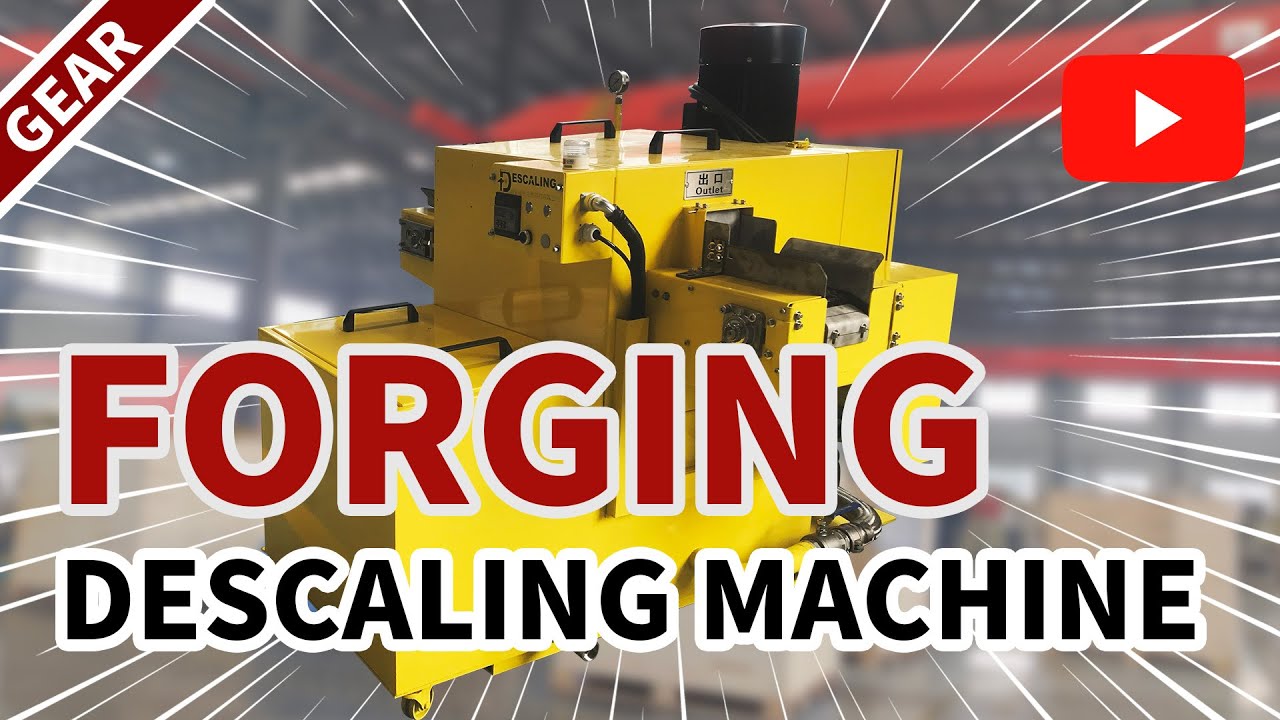 Descaling machine for hot forging parts