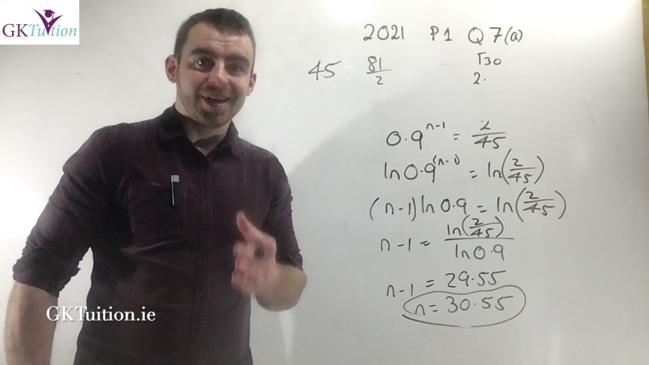 Leaving Cert Higher Level Maths 2021 P1 Q7