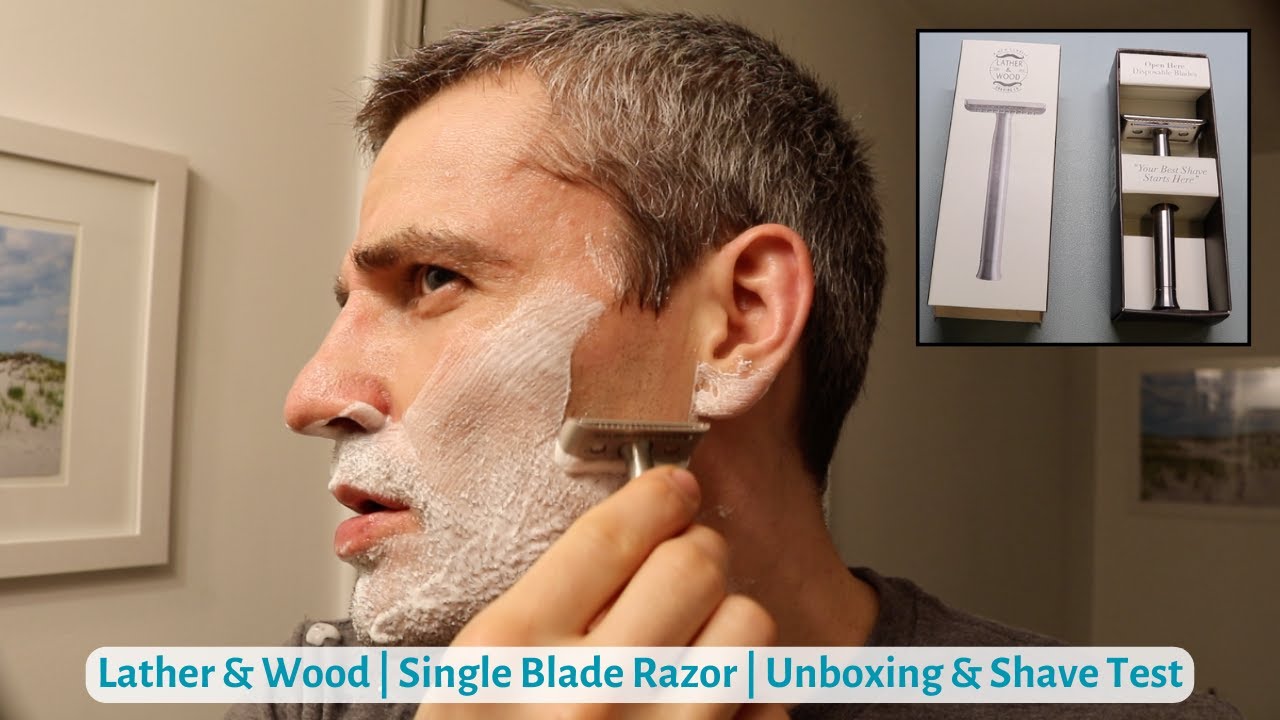 Lather & Wood | Single Blade Razor | Unboxing & Shave Test