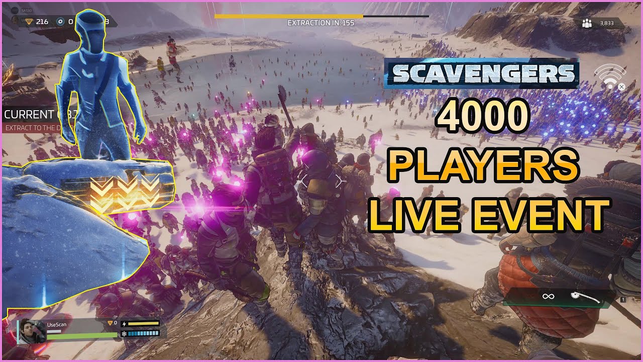 Scavengers 4000 Players Sliding and Fighting Together on ScavLab Event
