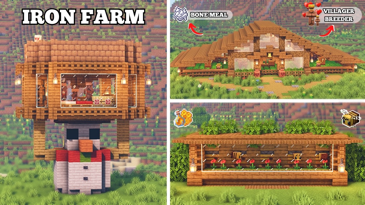 7 Automatic Farms for Minecraft Bedrock & Java | Easy Tutorial