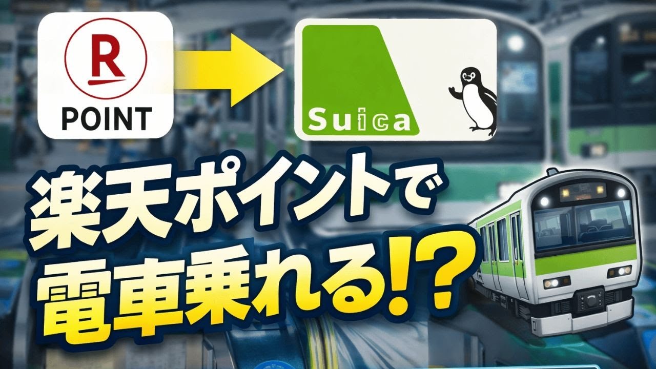 【やり方解説】楽天ポイントで電車に乗れるって知ってた？【モバイルSuica】