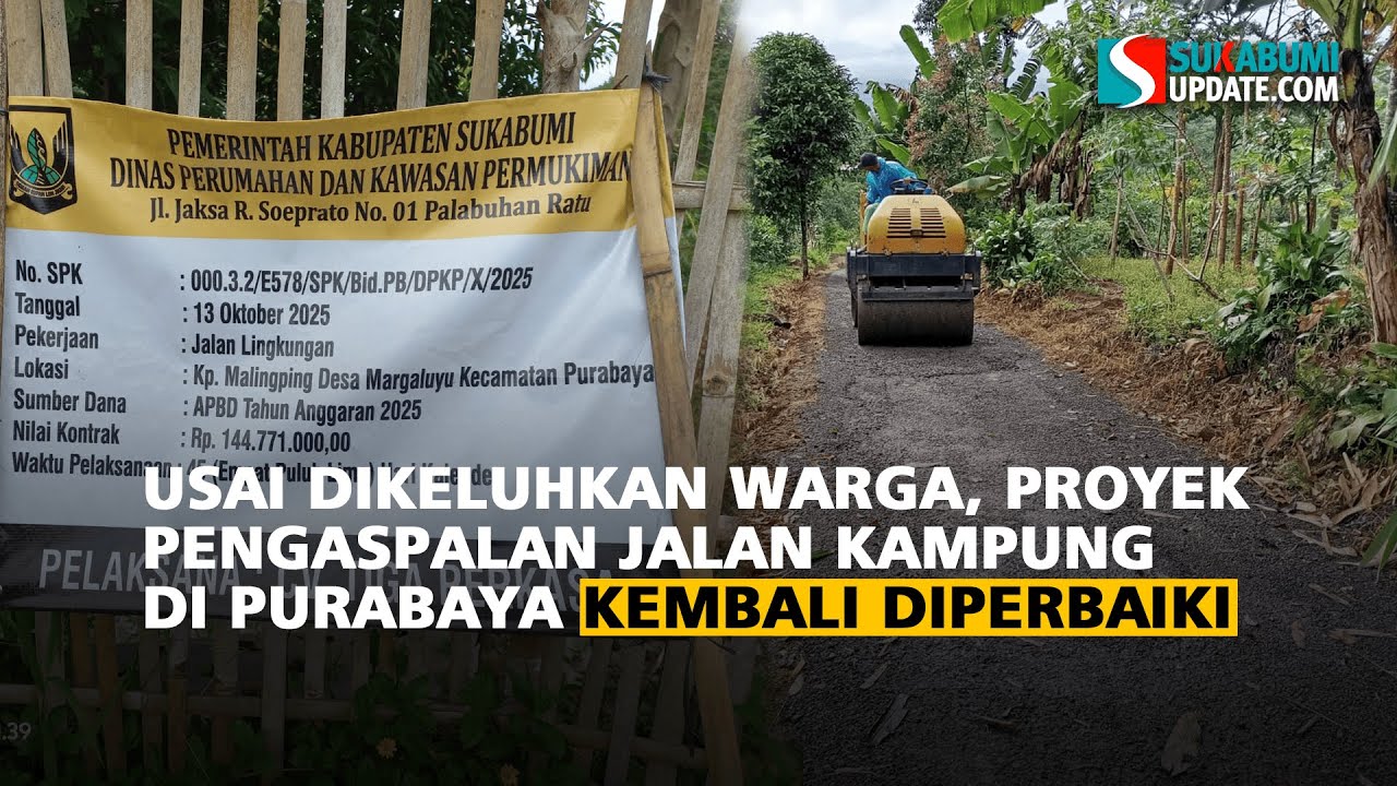 Following Resident Complaints, the Village Road Paving Project in Purabaya Has Been Repaired Again