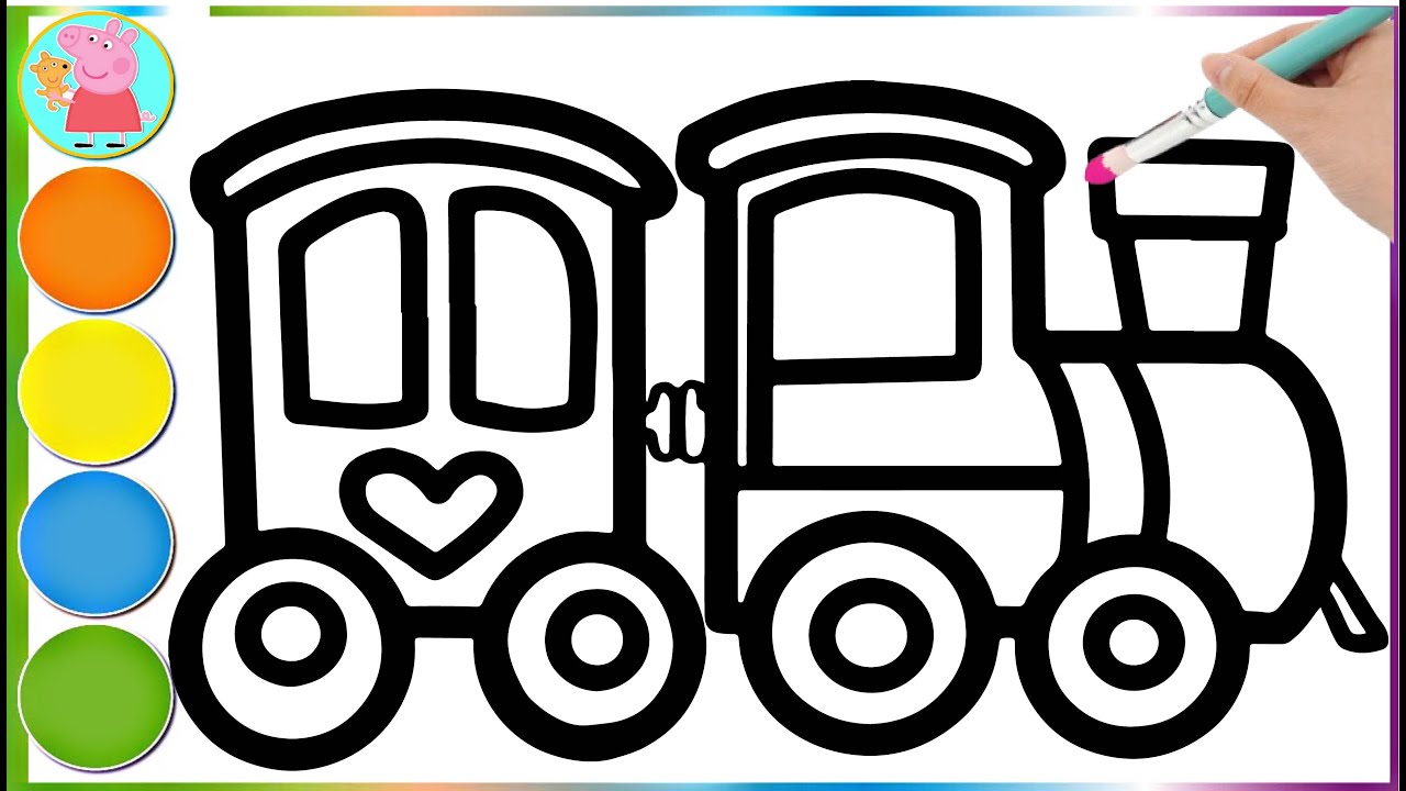 🚂🚃 How to Draw a Locomotive, Train in 5 Minutes | Easy Step By Step Tutorial