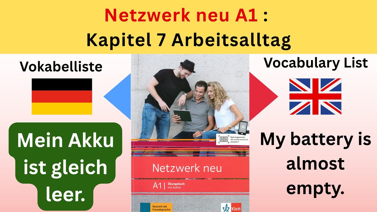 💼 Netzwerk neu A1 Kapitel 7 &ndash; Arbeitsalltag | German Work Vocabulary with English 🇩🇪✨ #deutsch #a1