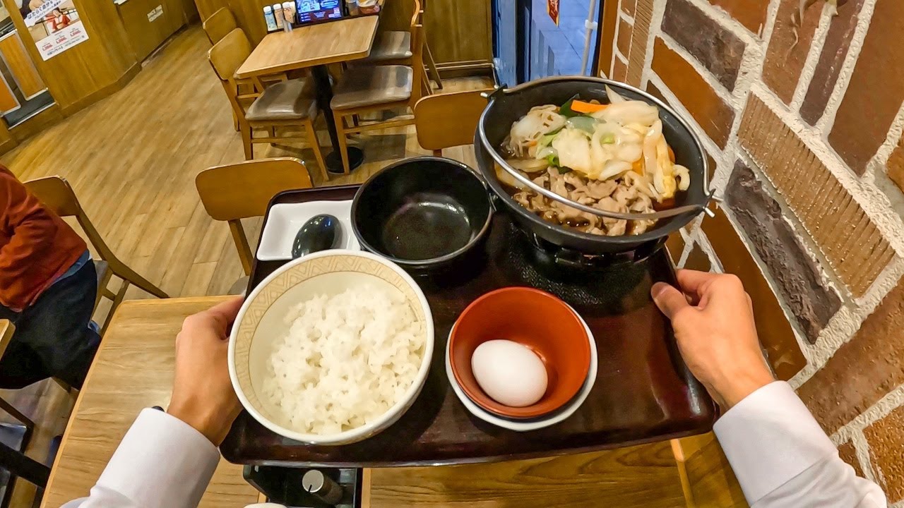 The Dinner of Japanese Salarymen, Sukiyaki