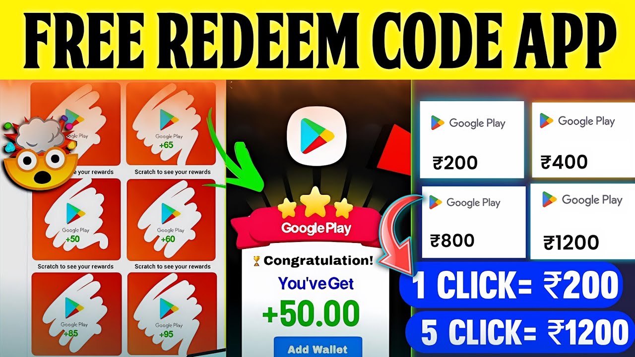 Free Google Play Redeem Code | How To Get Free Redeem Code | Redeem Code