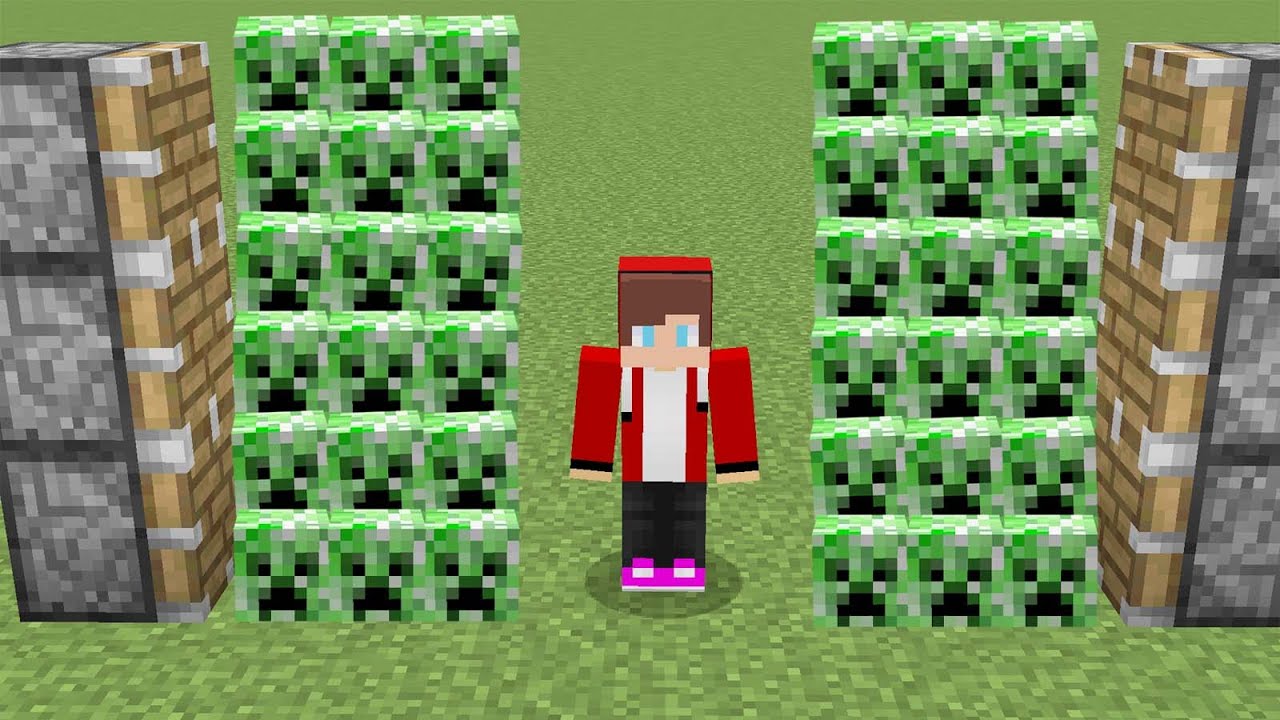 What if Maizen JJ Became a Creeper in minecraft Cakeman HyperCow Mikey fendy