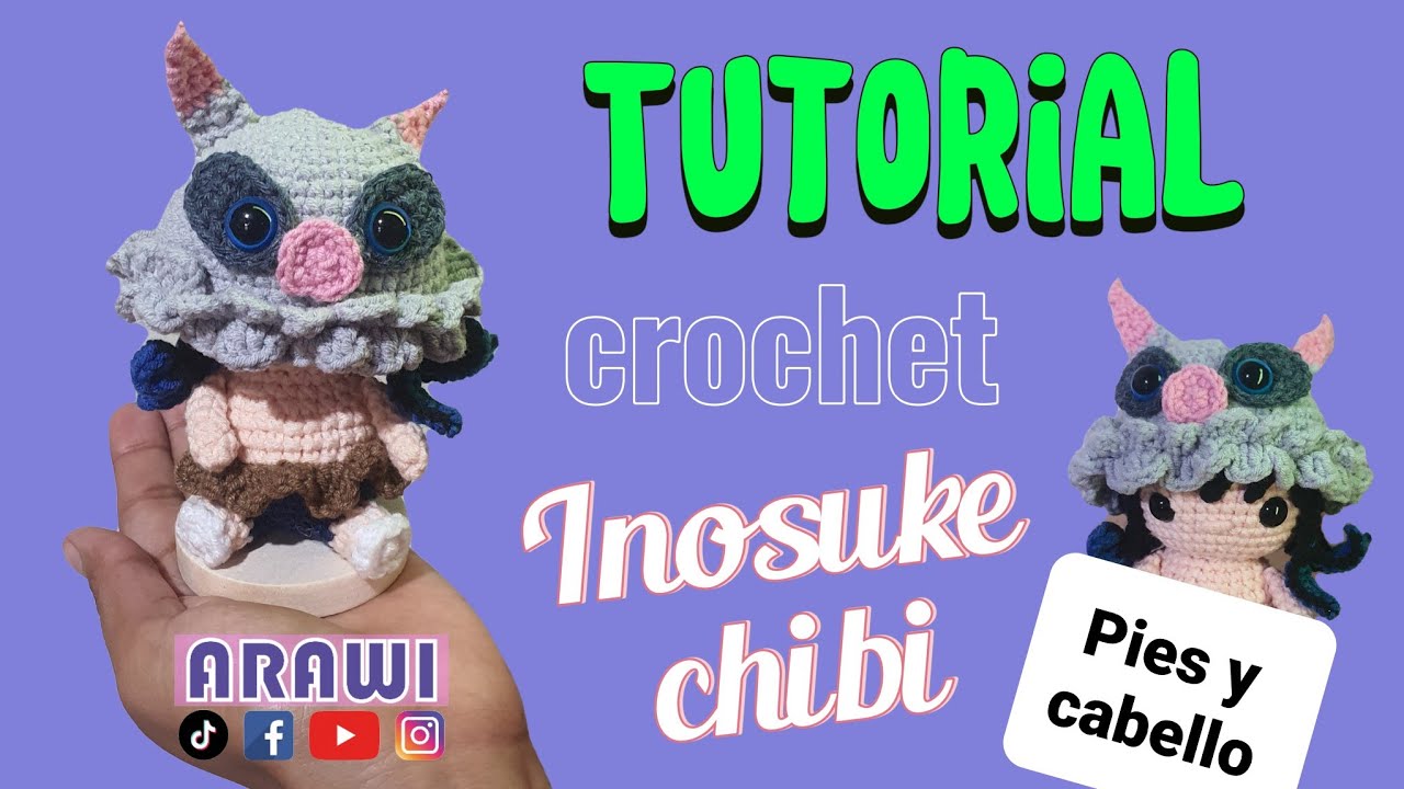 TUTORIAL AMIGURUMI INOSUKE DEMON SLAYER