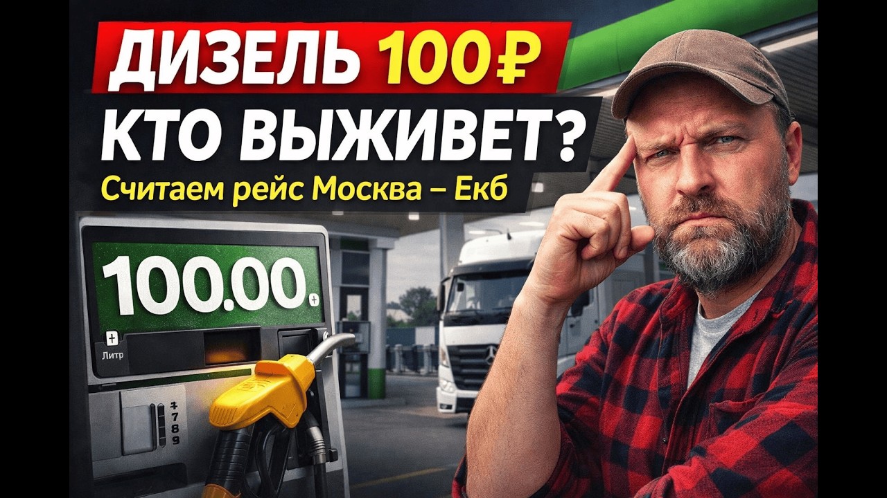 ДИЗЕЛЬ ПО 100 РУБЛЕЙ — ЧТО БУДЕТ С ДАЛЬНОБОЕМ? | Реальные расчёты и прогнозы