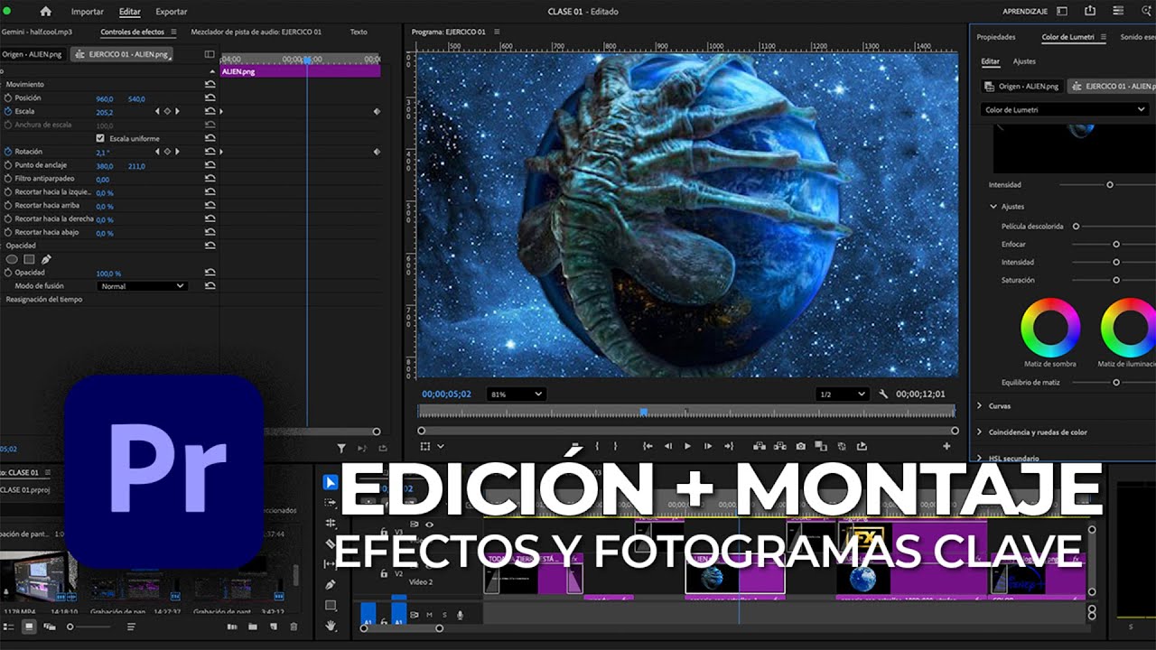 Clase 16 EDICIÓN Y MONTAJE: fotogramas clave + BUMPER 