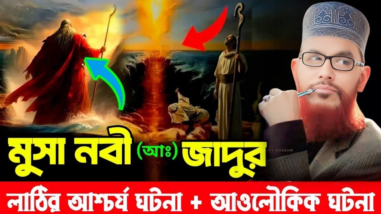 মুসা নবী আঃ এর জাদুর ঘটনা | allama delwar hussain saidi waz | saidi waz | দেলোয়ার হোসেন সাঈদী ওয়াজ