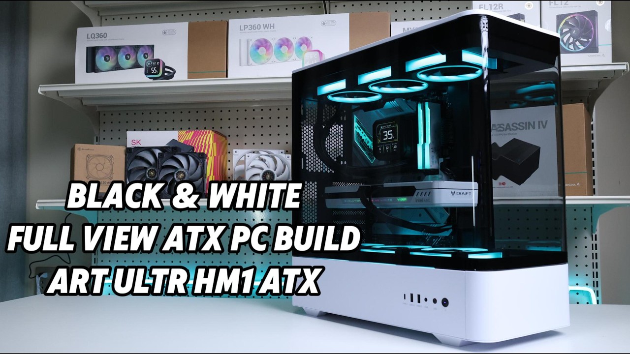 Black & White Full View ATX PC Build | ART ULTRA HM1 Showcase