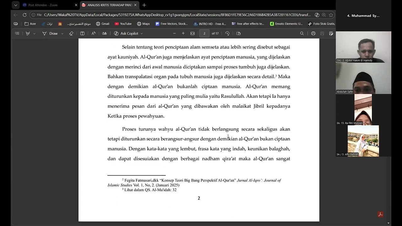 Kajian Orientalis Al-Qur'an [Dr. Abdullah Safei] Pertemuan Ke 5